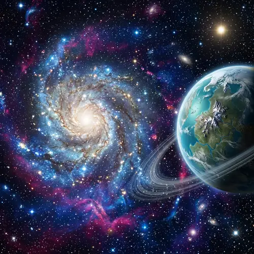 Breathtaking Space Scene | Cosmic Galaxy with Sparkling Stars