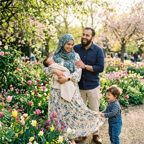 Family Joy in a Sun-Dappled Park