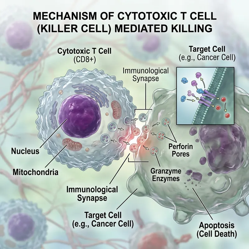 Medical Illustration of a Killer Cell Medical Illustration of a Killer Cell