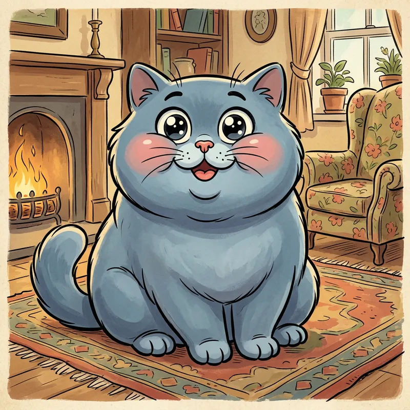 Adorable British Shorthair Cat in Disney Style