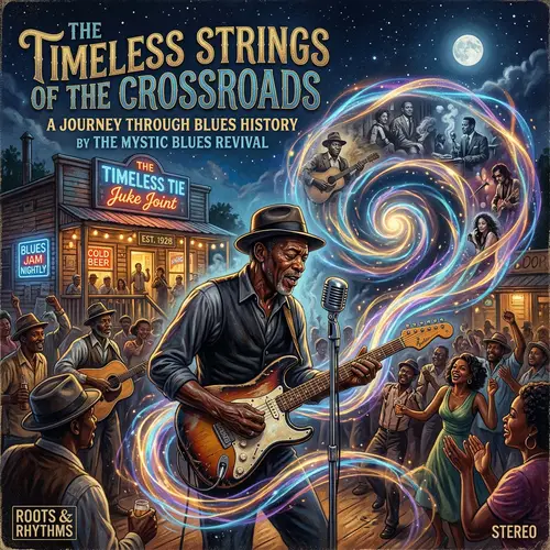 Vintage Juke Joint Blues Album Cover | Soulful Rhythm Visualization