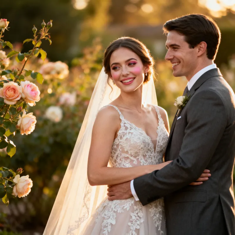 Romantic Golden Hour Wedding Photography