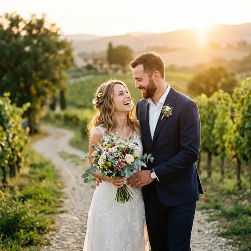 Romantic Golden Hour Wedding Photography
