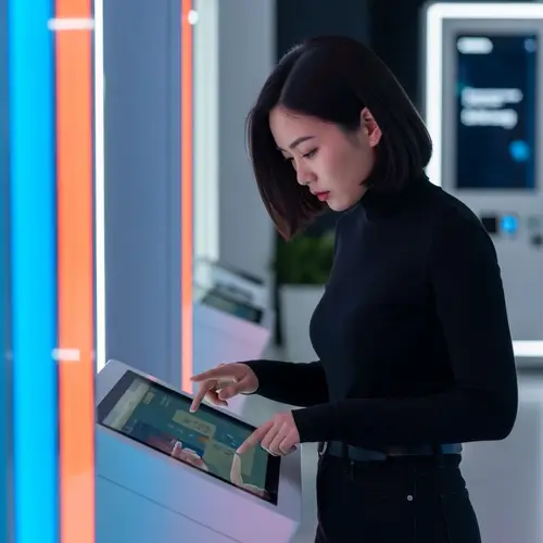 High-Tech Kiosk Interaction in Minimalist Design