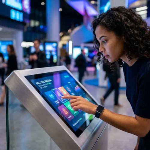 High-Tech Kiosk Interaction in Minimalist Design