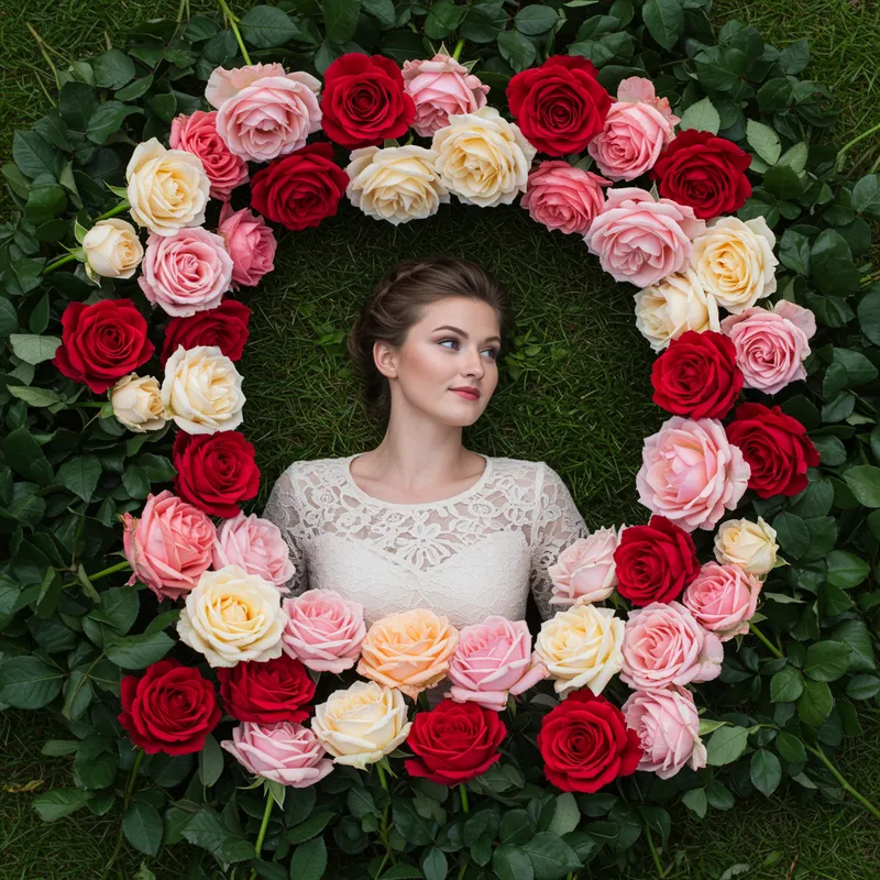 Add Beautiful Roses Around Your Photo