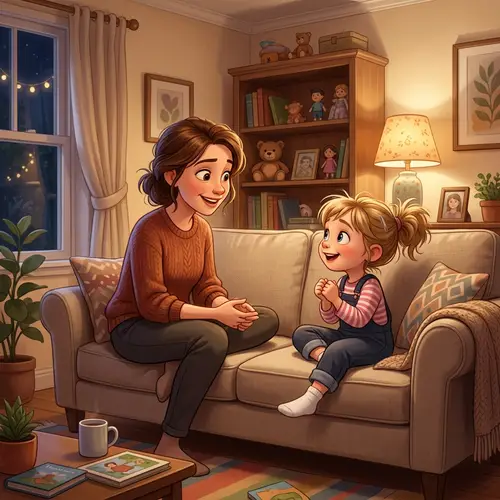 Heartwarming Family Surprise Announcement | Cozy Living Room Scene