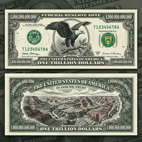 US Trillion Dollar Bill Design Overview
