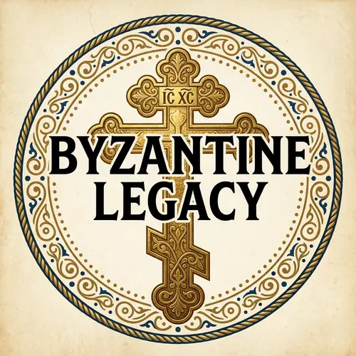 Byzantine Legacy Logo with Orthodox Cross Design