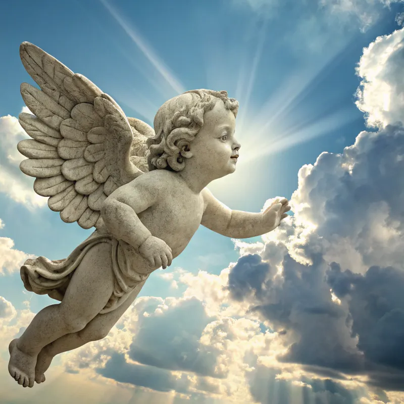 Cherubic Baby Angel in Flight Cherubic Baby Angel in Flight