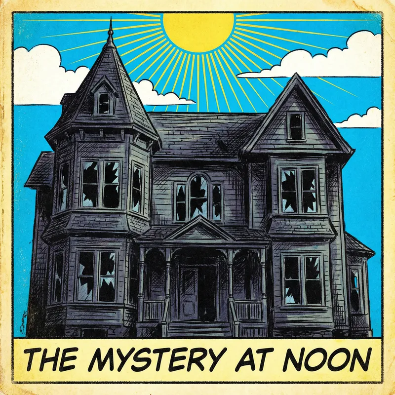 Comic Style House with Broken Windows - Dark Colors