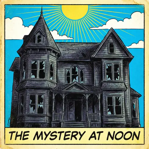 Comic Style House Artwork - Dark Colors, Broken Windows