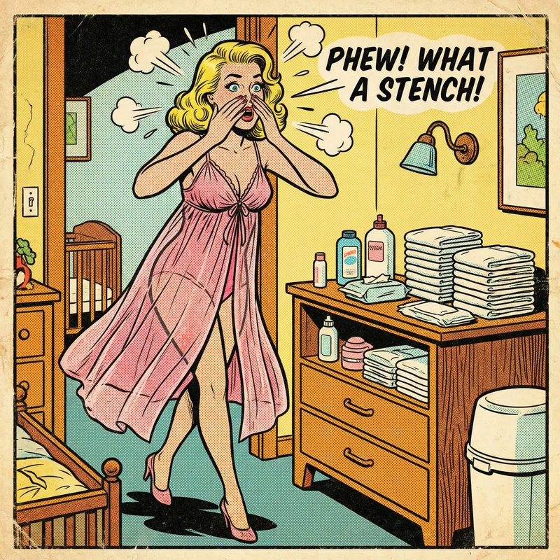 Surprised Mom in Vintage Comic Style Art