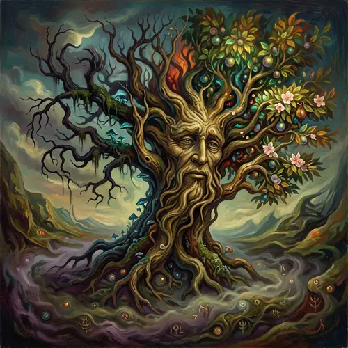 Mystical Tree: Embodiment of Life and Death