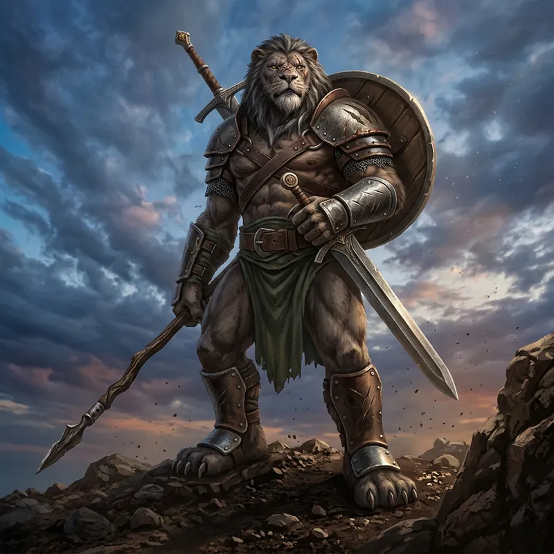 Cat Warrior Low Perspective View | Epic Anthro Scene Cat Warrior Low Perspective View | Epic Anthro Scene