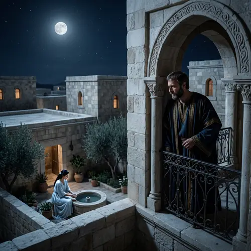 King David Sees Bathsheba in Moonlight