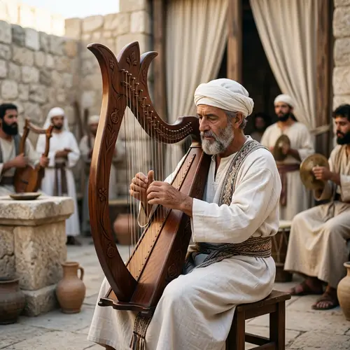 Lily-Shaped Harp of King David's Era