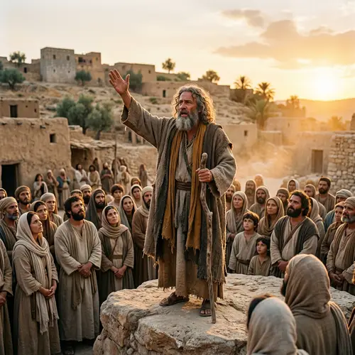 Old Testament Prophet Prophesying to the People