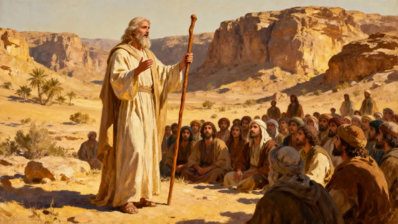 Old Testament Prophet Prophesying to the People
