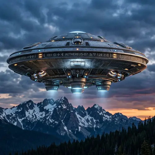 Detailed Image of UFO with High Realism | Photography Studio