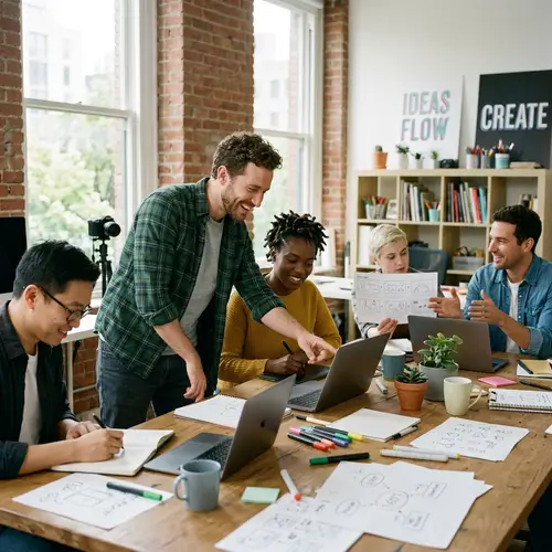 Creative Collaboration: A Vibrant Workplace