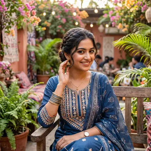 Elegant South Asian Woman in Style and Grace