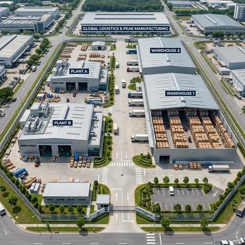 Industrial Logistics Company: Warehouses & Production Units View