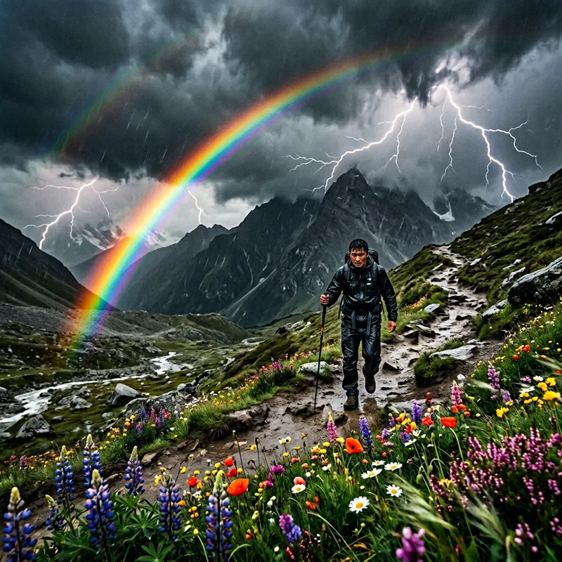 Overcoming Adversity with Vibrant Colors and Brave Determination