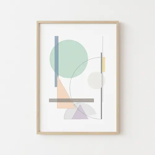 Minimalist Abstract Shapes Art - Tranquil Designs