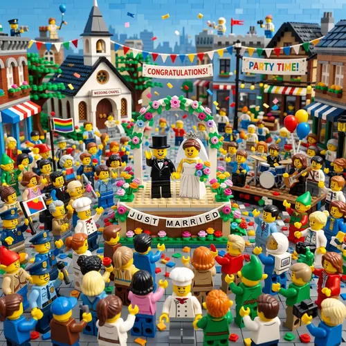 Lego Wedding Celebration with Fun Characters