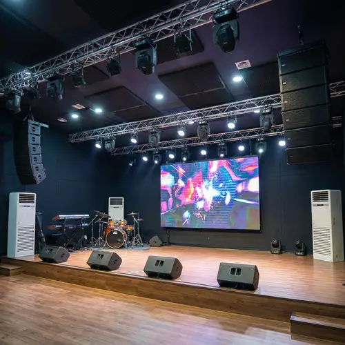 Stage Design with LED Screens and Sound Systems