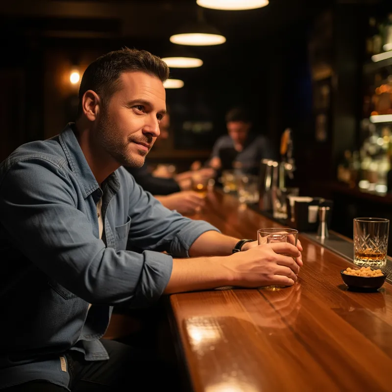 Man Sitting at a Bar: Relax and Unwind