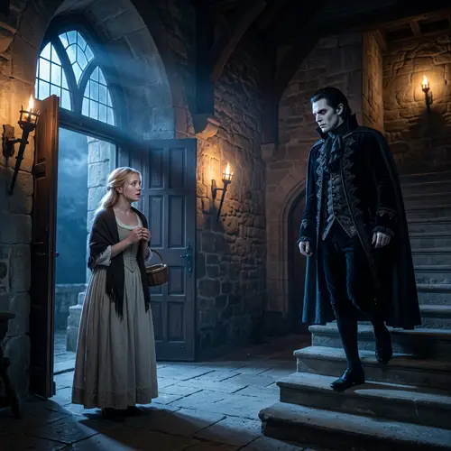 Untold Vampire Love Story in Moonlit Ancient Castle
