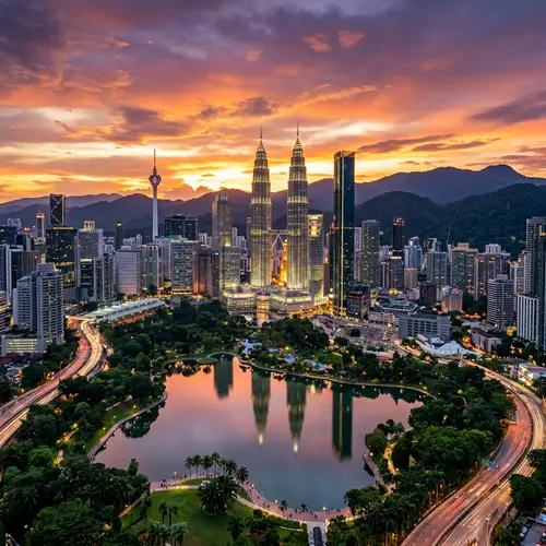 Stunning Kuala Lumpur Cityscape at Sunset - Facebook Cover Photo