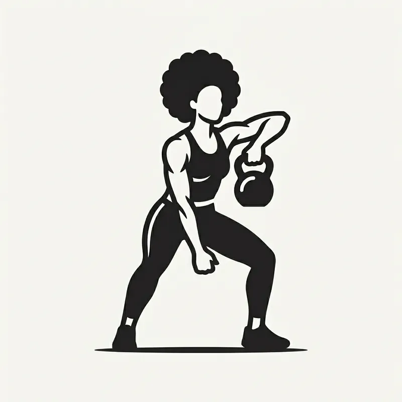 Strong Woman Kettlebell Logo | Minimalist Design Strong Woman Kettlebell Logo | Minimalist Design