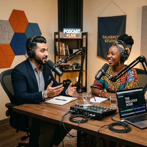 Multicultural Podcast Conversation: Middle-Eastern Man & Black Woman