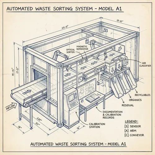 Automated Waste Sorting System Sketch: Design and Placement Tips