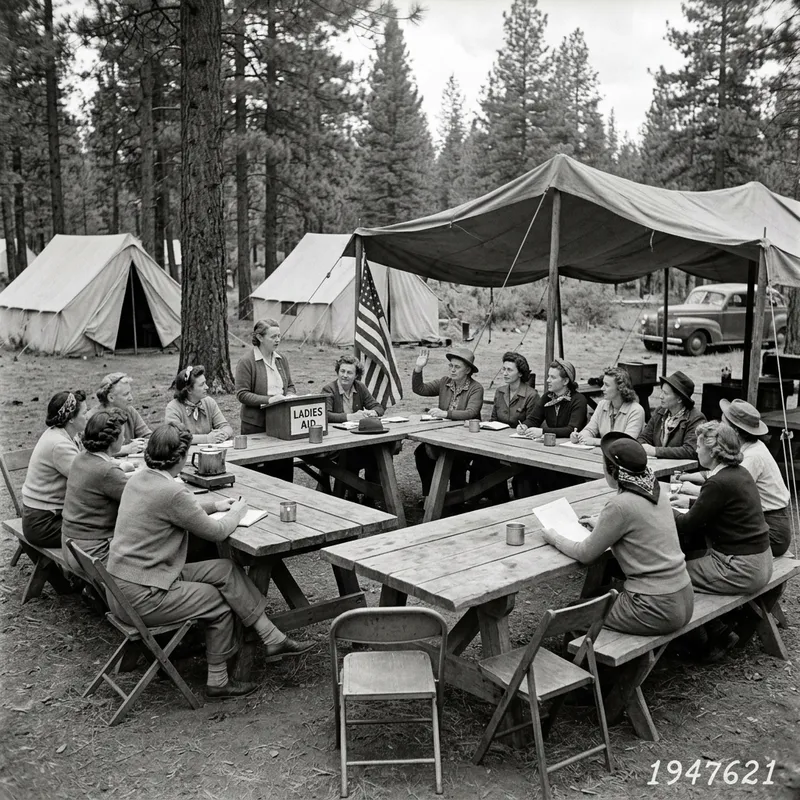 Camping Ladies Aid Meeting