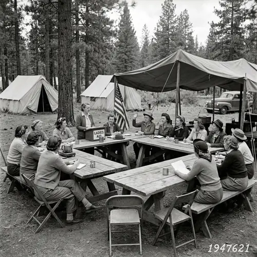 Camping Ladies Aid Meeting