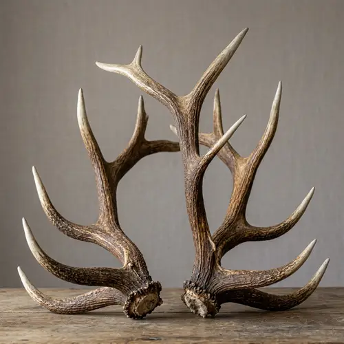 Intricately Designed Antlers Without a Skull