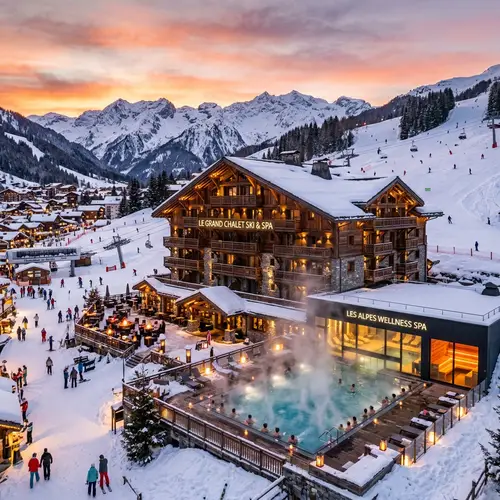Luxury Chalet Hotel with Spa & Open Pool at Ski Resort