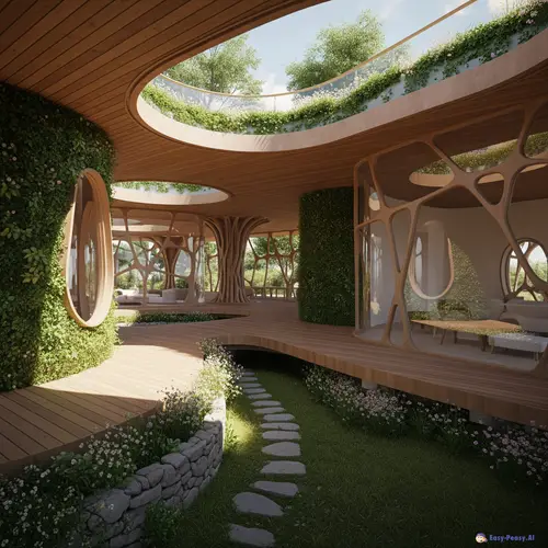 Organic Architectural Illustration - Natural Style