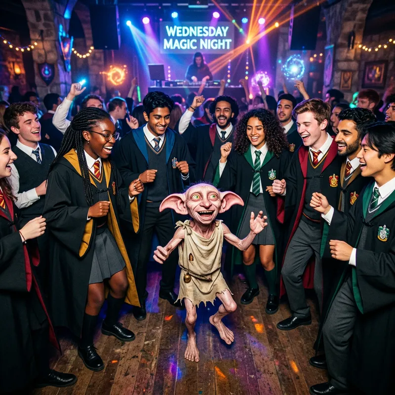 Drunken Dobby's Rave Dance at Hogwarts Club on Wednesday
