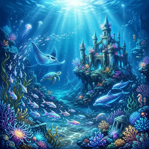 Underwater Fantasy Scene in Skye: Enchanting Depths
