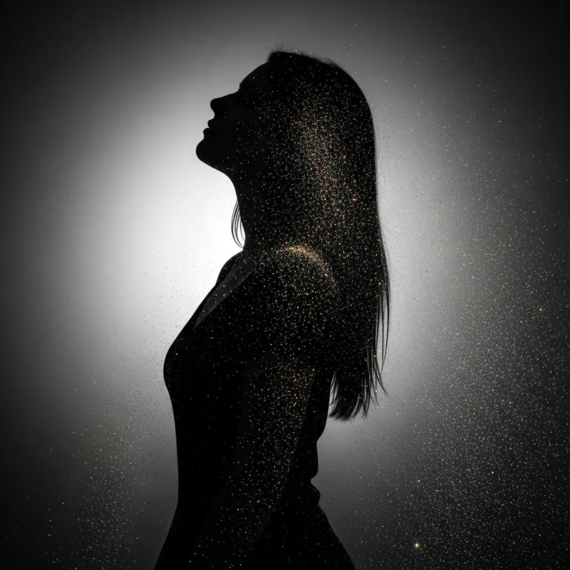 Iridescent Glitter Gravy Silhouette Art