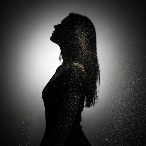 Iridescent Glitter Gravy Silhouette Art