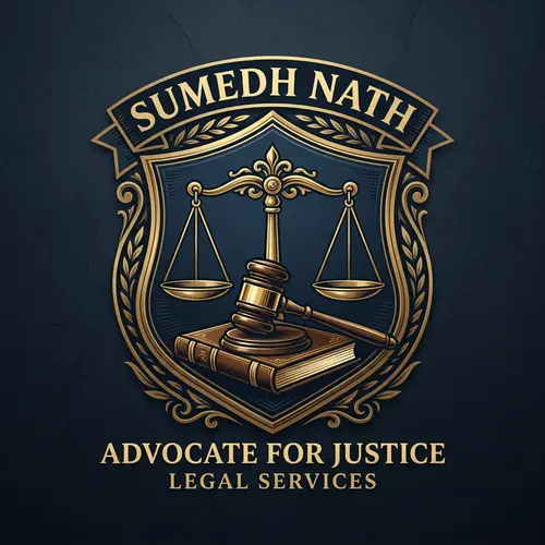 Sumedh Nath Legal Services | Advocate for Justice Logo Design