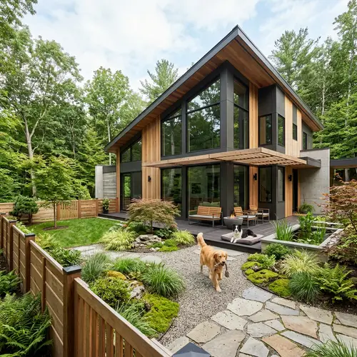 Modern Zen Style Home with Dog-Friendly Garden
