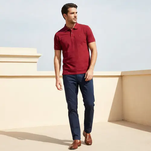 Elegant Red Polo Shirt for Men