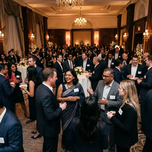 Diverse Networking Event in Elegant Ballroom